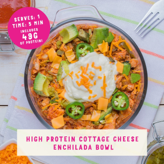 This enchilada bowl full of proves you don’t have to give up your favorites to get more protein. 🙂↔️
#HighProtein #Enchiladas #MealPrep